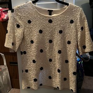 Sequin polka dot shirt